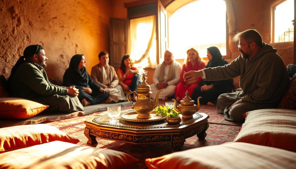 Berber hospitality mint tea ceremony Berber hospitality mint tea ceremony